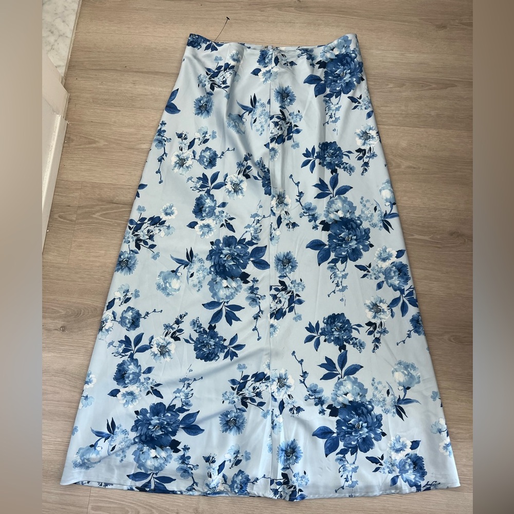 Blue Floral Skirt